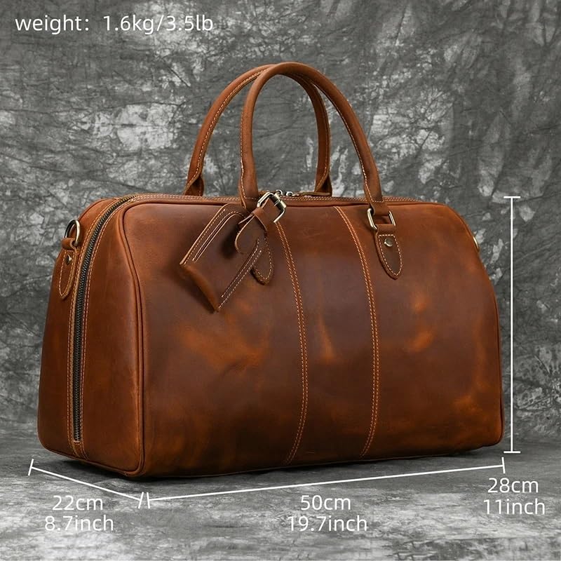 Travel Bag for Men Leather Travel Travelling Laptop Handbags Unisex Cow Skin Hand Luggage Bag2