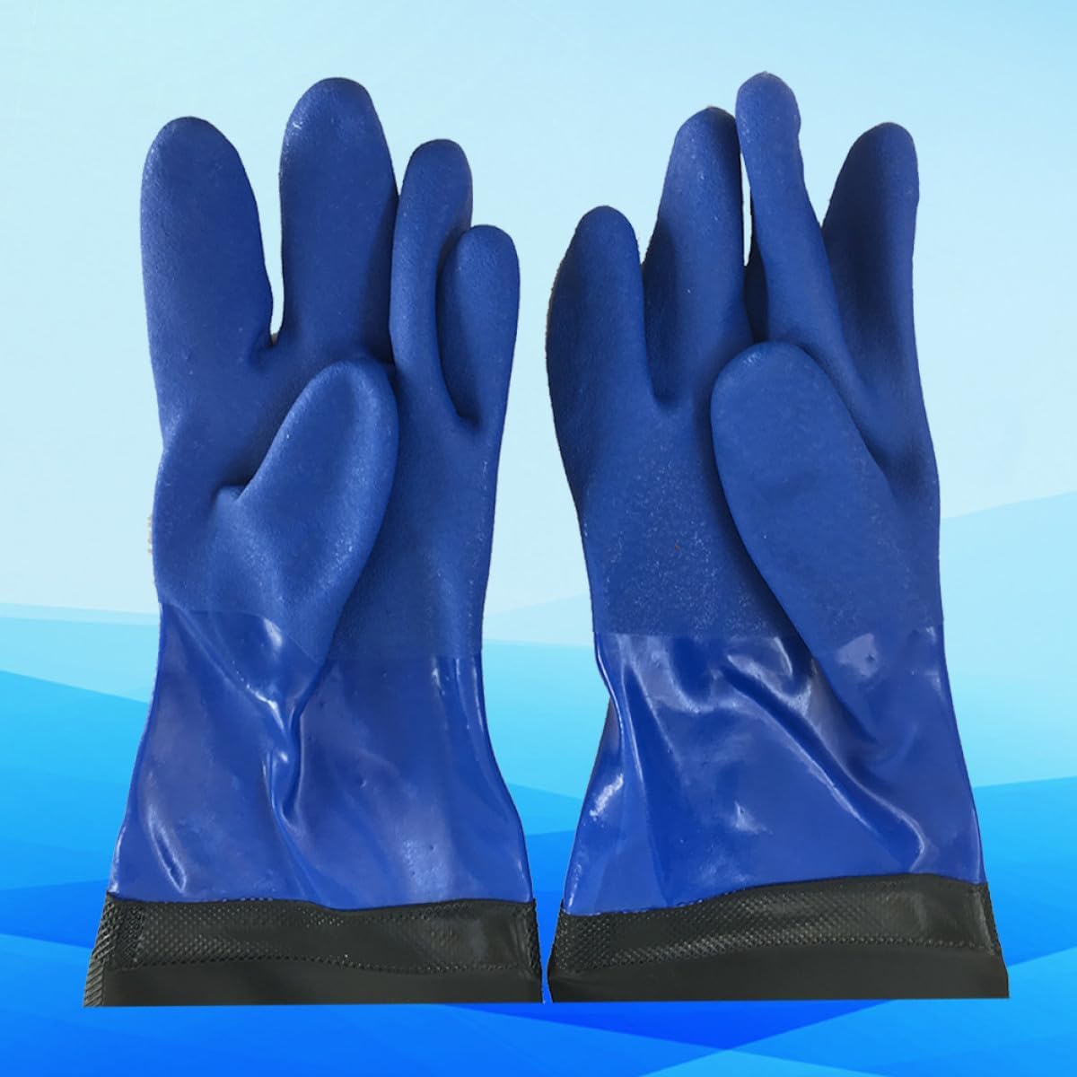 Extended Pvc Chemical Resistant Gloves Thickened Oil Proof Wear-resistant Industrial Gloves for Heavy-duty Work for Safety and Laboratory Use
