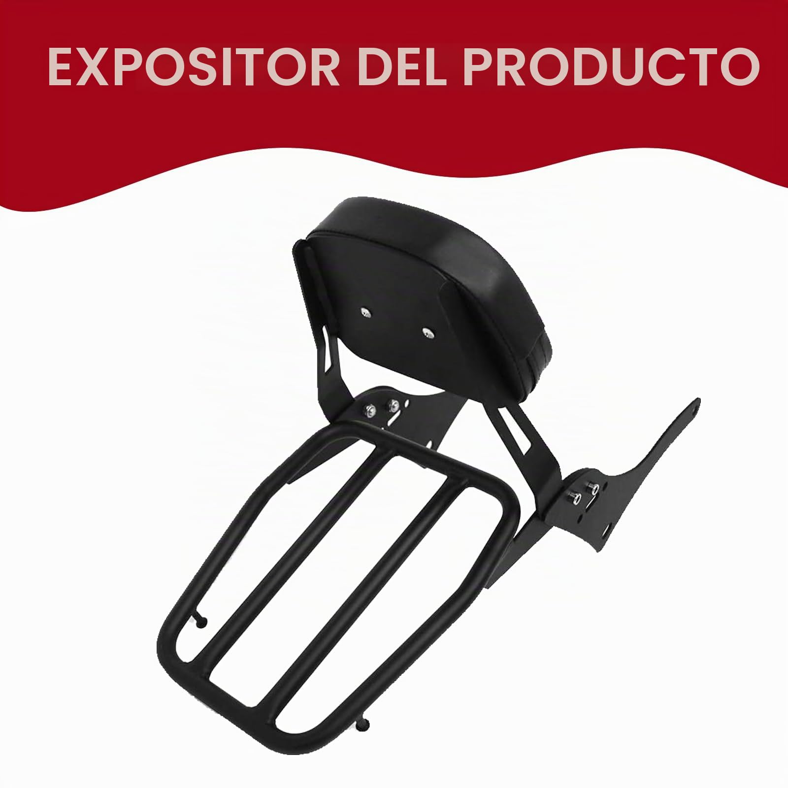 Worldmotop - Respaldo trasero de motocicleta para Honda CMX 500 Rebel CMX 300 CMX500 2017-2022, almohadilla de respaldo desmontable (A)