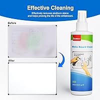 Vista 2 de Comix Limpiador de pizarra blanca no tóxico, espray de limpieza de pizarra blanca de 8.5 onzas, limpiador de borrado en seco de bajo olor, paquete