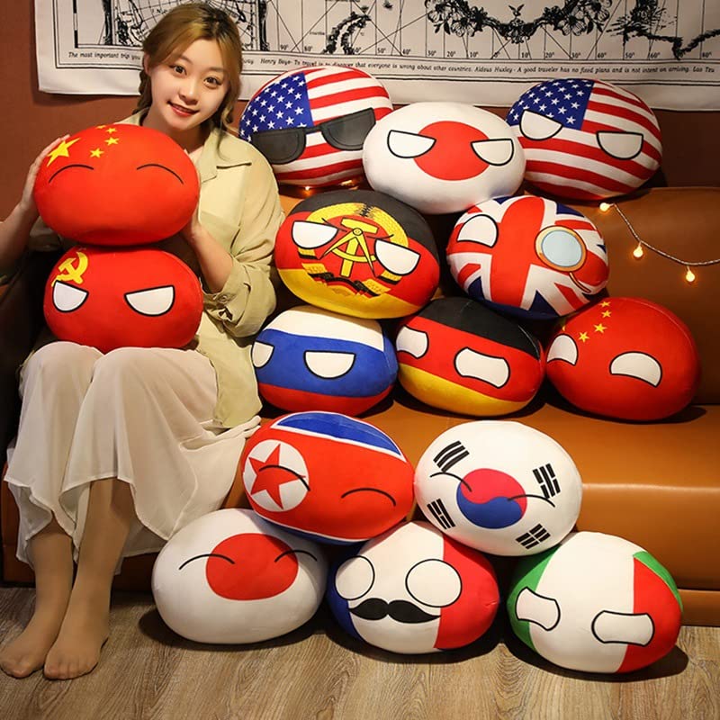 Polandball Plush Ԁoll Countryball USSR USA FRANCE RUSSIA UK JAPAN