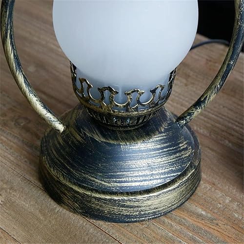 Miniatura 7 de Lámpara de mesa vintage lámpara de mesa estilo chino retro nostalgia antigua lámpara de aceite estudio dormitorio lámpara de noche antigua lámpara