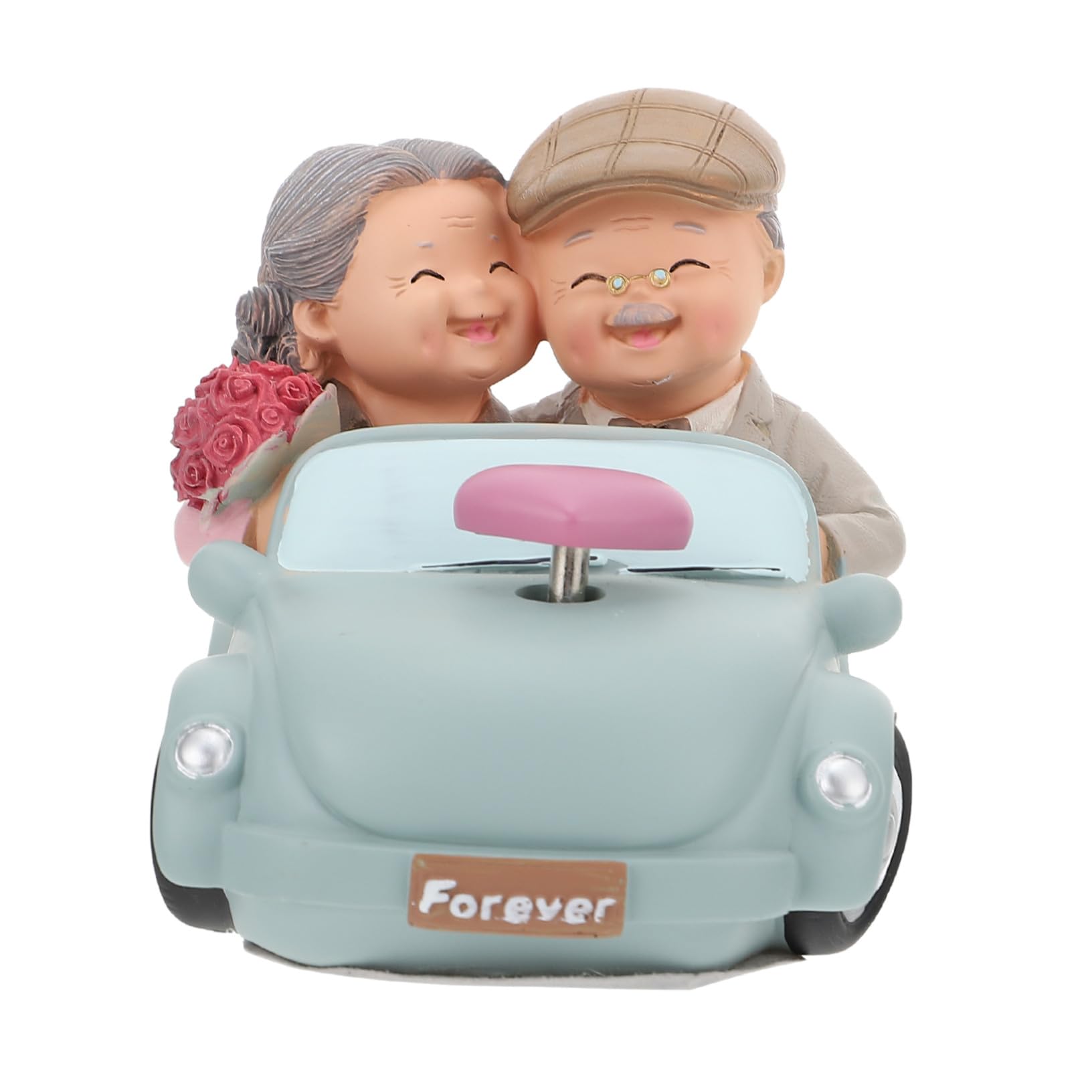 Zerodeko Romantische Resin Figur Älteres Ehepaar Handgefertigt Leicht und Robust Hochzeit Jahrestag Dekoration Geschenk für Zuhause Valentinstag Tischregal