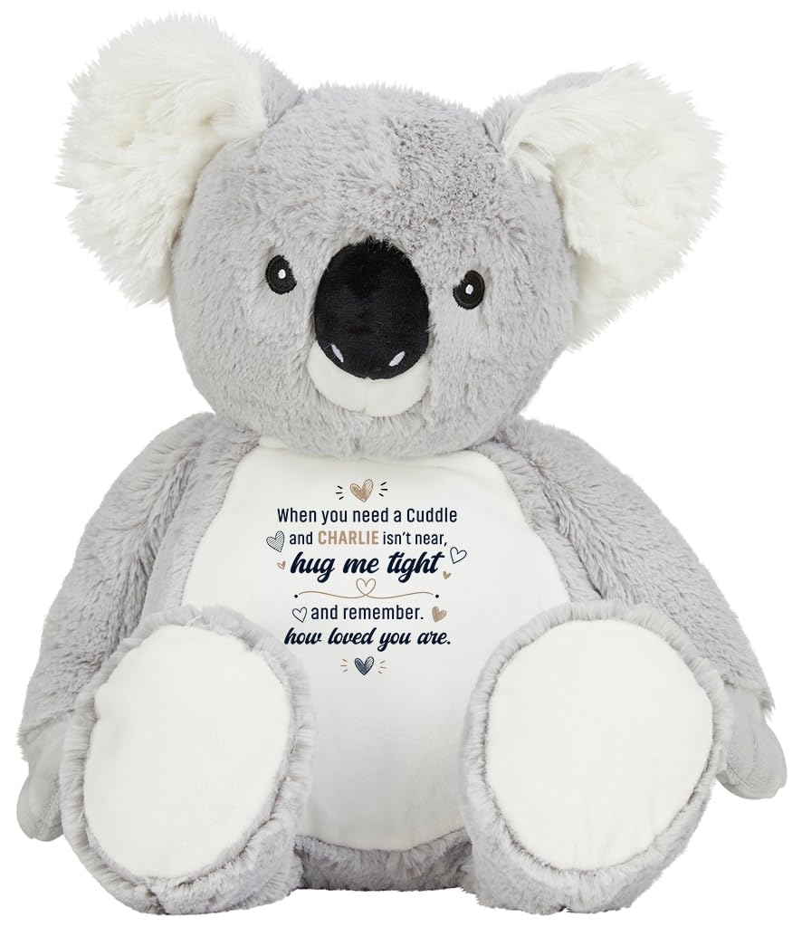 Getagift Personalised When You Need a Cuddle Hug Gift, Custom Name Keepsake Gift for Loved Ones, Long-Distance Relationship Birthday Plush Toy | Soft Toys Teddy., Koala