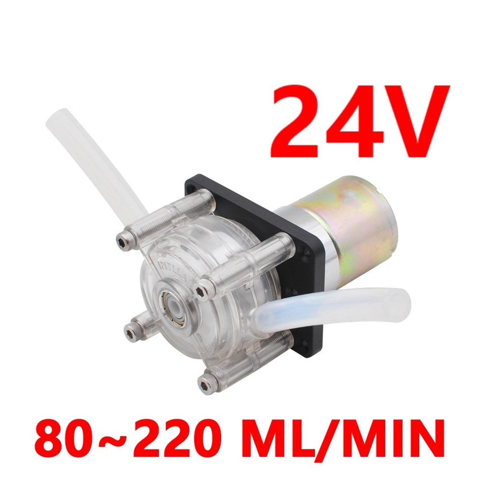 Pompe doseuse péristaltique à Haut débit 12 V DC for Aquarium et Laboratoire – 460 ML/Min, Facile à Nettoyer, Sens d'écoulement Variable(80-220 ML -12V)