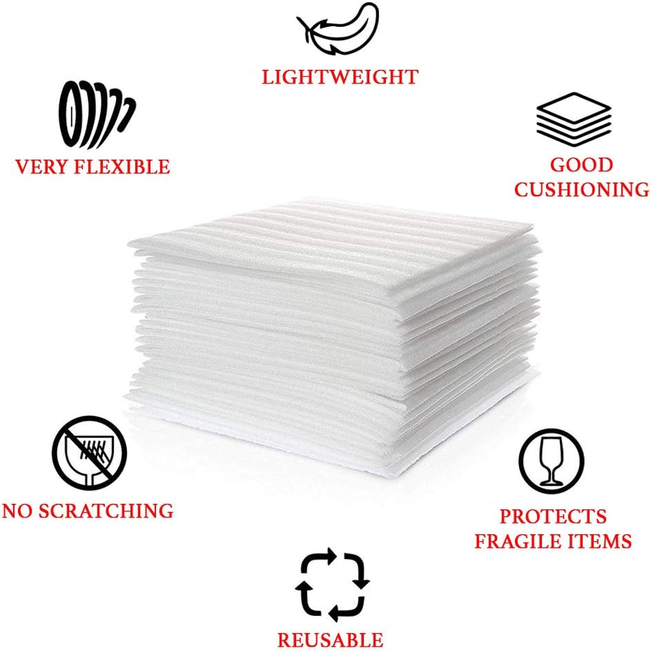 Mighty Gadget (R) Foam Wrap Roll 12" Wide x 50' ft 1/16" Thickness Perforated Every 12" : Office Products
