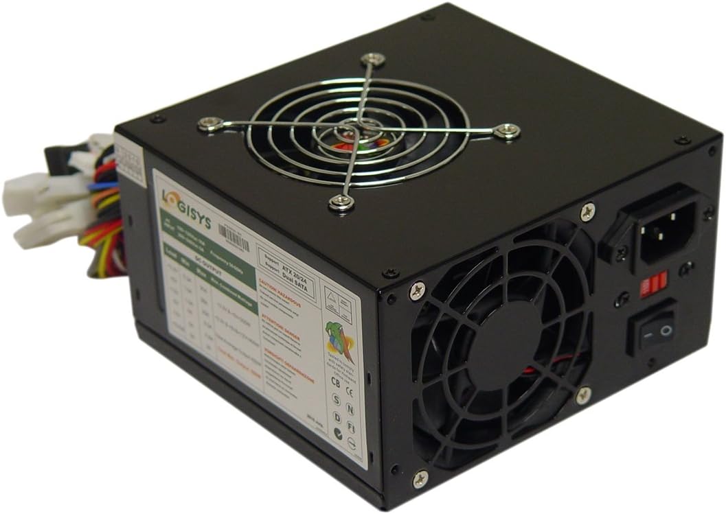 550W 20/24-Pin Black Dual Fan Switching Power Supply PS550A-BK