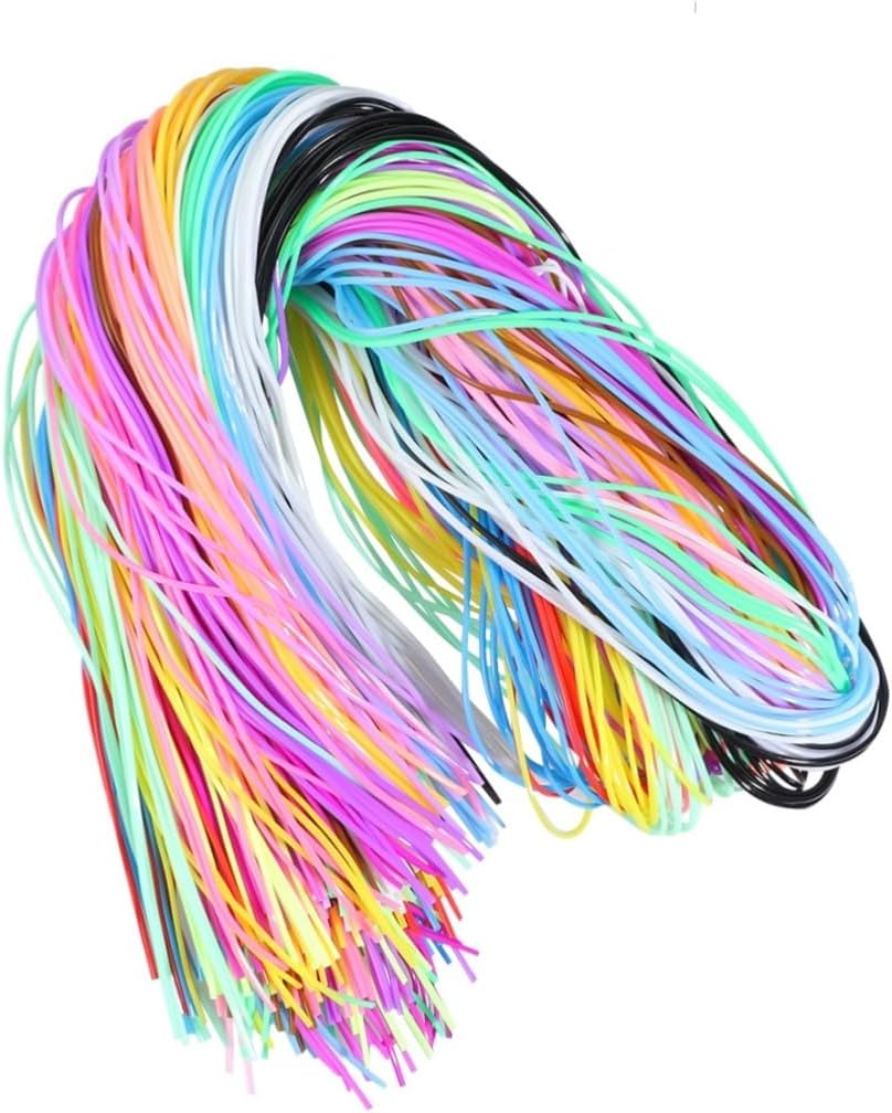 Veemoon 400pcs Braided PVC String 1.8mm Thick White Macrame Cord Craft Trim DIY Braided Rope Assorted