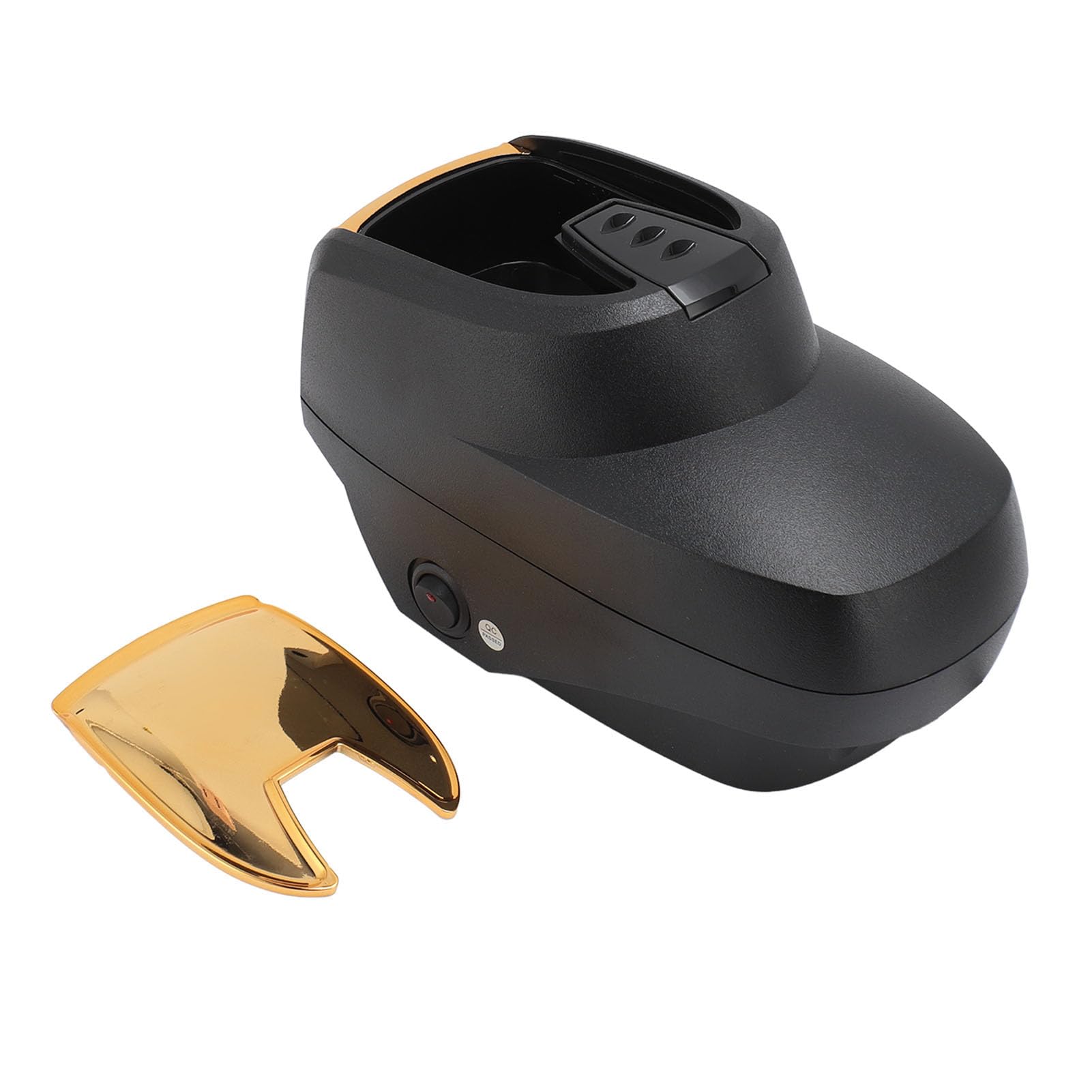 Macchina elettrica per schiuma da barbiere – Capacità extra-large, design elegante -oro, schiuma densa e duratura, dotata di tappetino antiscivolo – Adattatore UE 100-240 V