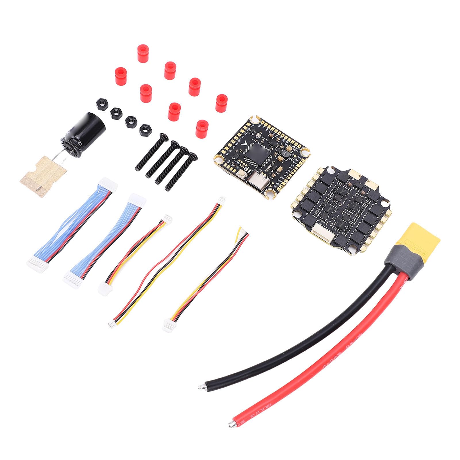 POENVFPO Kontroler Lotu, 60A ESC F405 Stos Lotu dla Wymiany Dronów RC, materiał z Tworzywa Sztucznego Wyposażony w ochronę Stóp 8pcs
