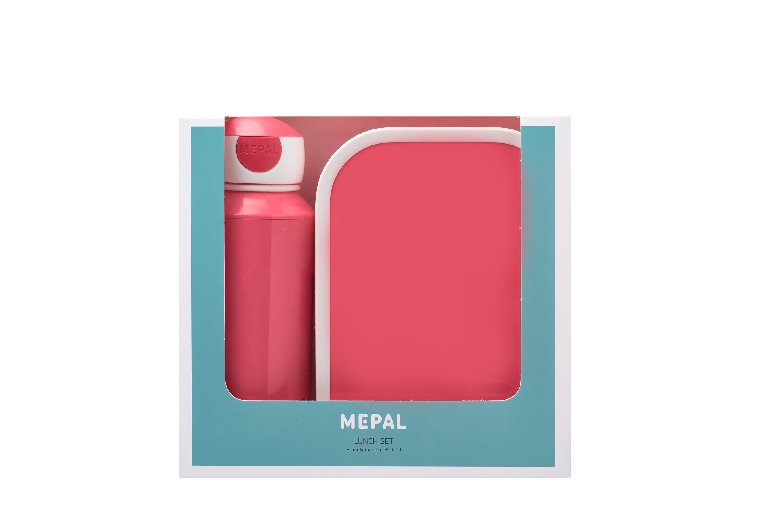 Mepal - Set de Almuerzo Campus - Fiambrera para Niños con Botella Pop-up y Fiambrera - Set de Almuerzo para el Colegio o para Llevar - Sin BPA - 400 ml + 750 ml - Pink