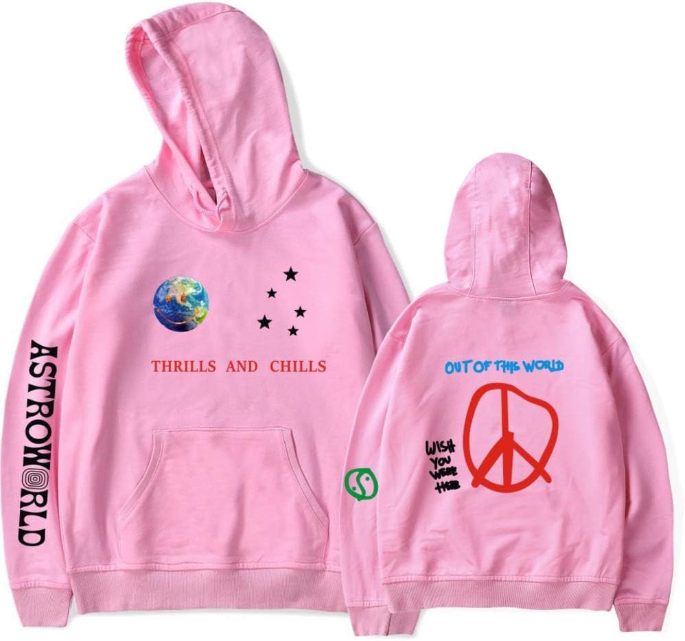 Travis Scott Unisex Sweatshirts Hip Hop Hoodie, Wish to Stay Here Sweatshirt Hooded, Travis Scott Astroworld Hoodie for Men Loose Pullover