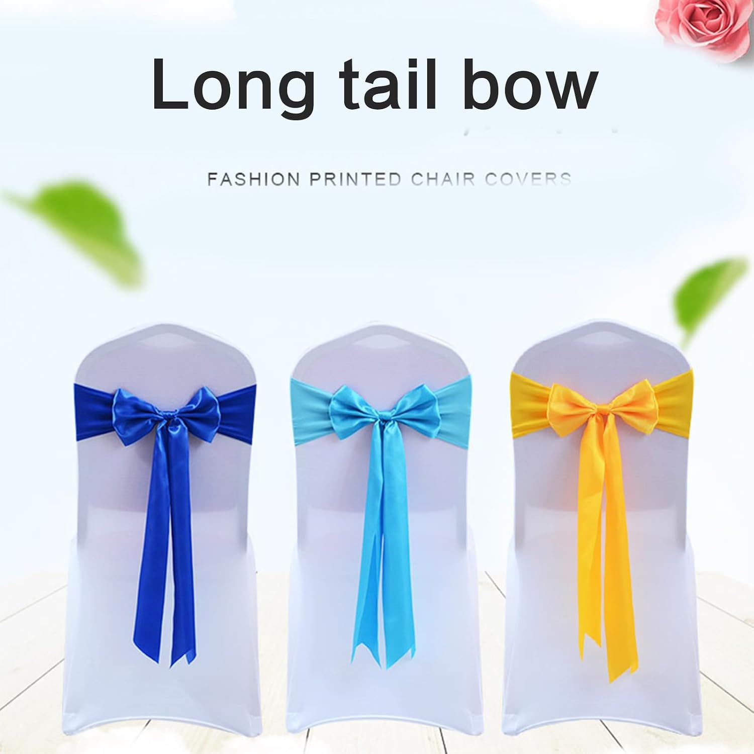 Chair Back Accessory Contemporary Chair Sashes with Graceful Long Tail, Enhances Home and Offices Chairs Decoration Living Room Accents