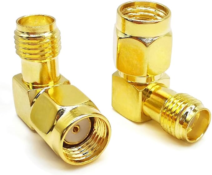 2 Adaptadores SMA Ángulo Recto Hembra a RP-SMA Macho miniatura 6