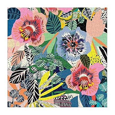 Galison Kitty McCall Lost in The Garden 500 Piece Puzzle from Galison - 20 x 20 Jigsaw Puzzle, Bright Botanical Artwork, Fun and Challenging Activity for Adults, Makes a Great Gift!