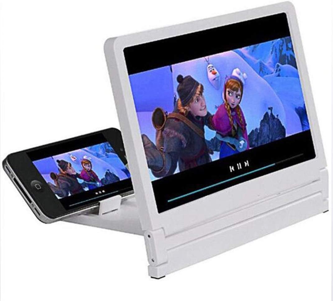Screen Magnifier Cell Mobile Phone 7.8 Inches 3D Hd Movie Video Amplifier with Foldable Holder Stand Compatible with iPhone X/8/8 Plus/7/7plus and All Other Smartphon