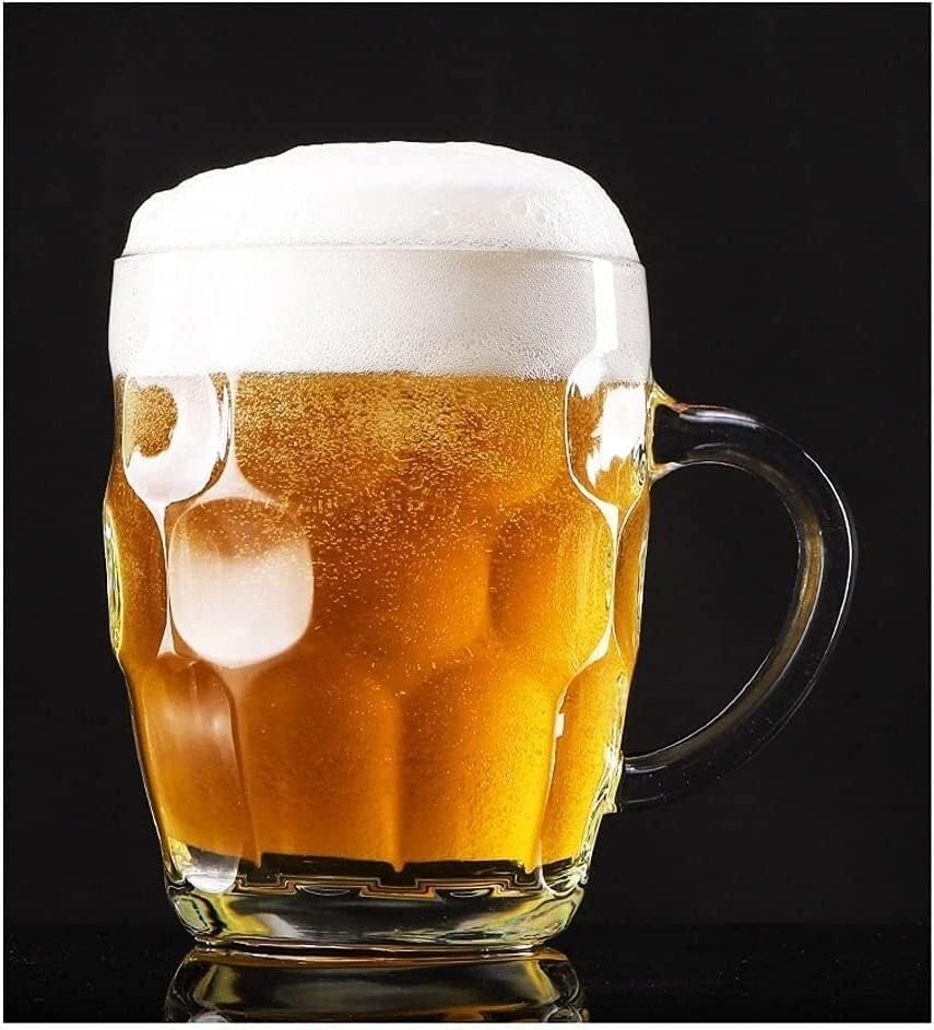 Vasos de cerveza de vidrio de gran capacidad aptos para congelador 5