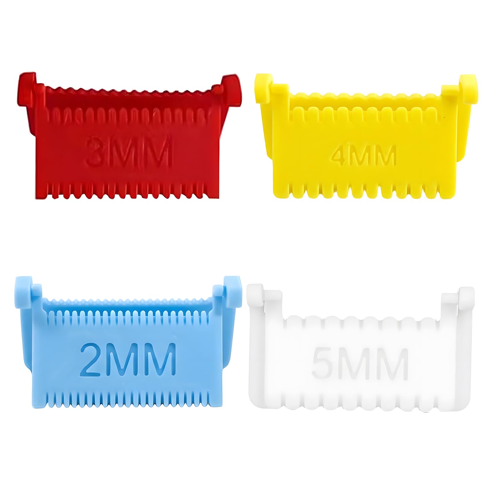 4Pcs Sewing Stitch Gauge, Edge Stitch Lock Sewing Tool, Straight Even Sewing Needle Gauge Templates Tool, Edge Stitch Lock & Sewing Gauge, 2mm/3mm/4mm/5mm Stitch Needle Guide for Even Stitches