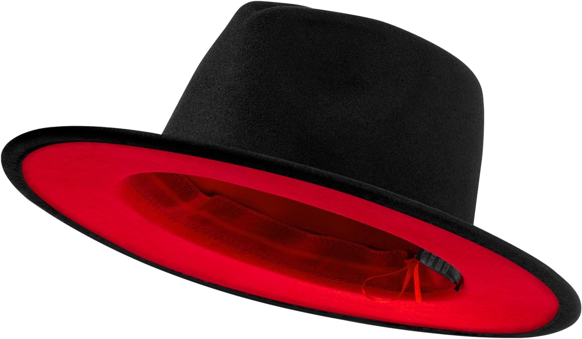 jingsha Fedora Hats for Men & Women Wide Brim Fedora Felt Panama Hat Men's Dress Hats with Belt Buckle