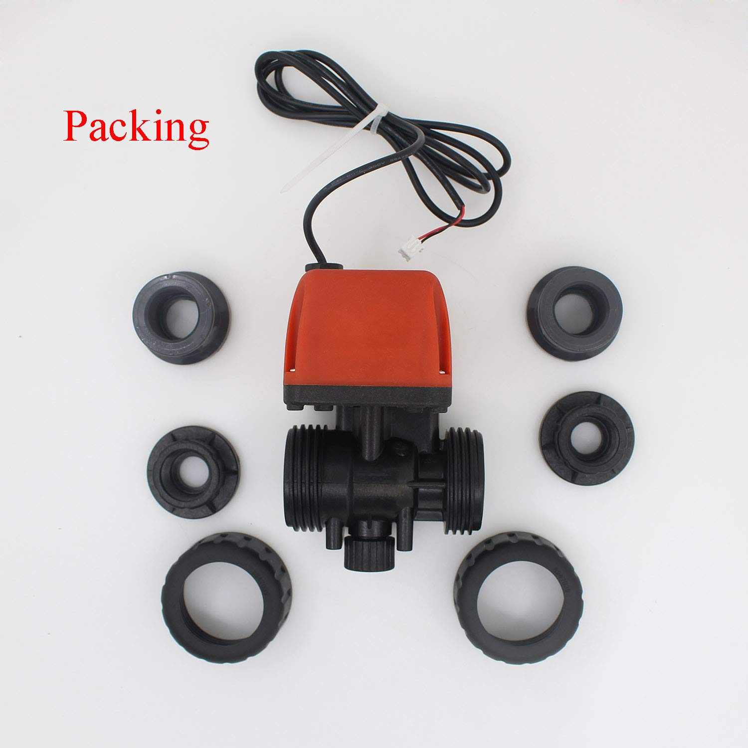Van motorisée PVC pour tuyau y fil vanne à bille 3/4 pouce DC 6V-24V (DC 24V)