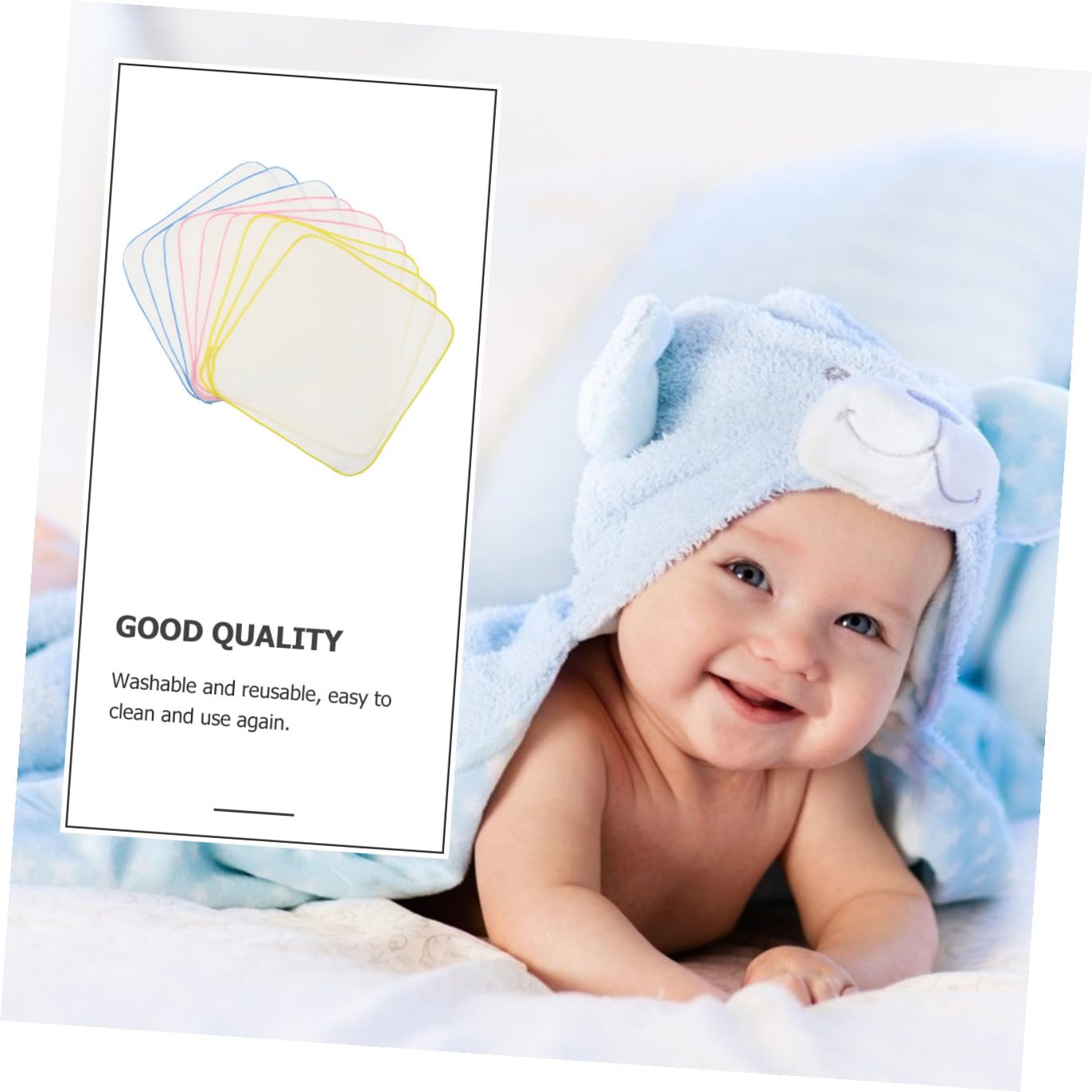 9Pcs Burp Cloths Cotton Absorbent Burping Rags Newborn Towels Soft Breathable Burp Towels for Boys