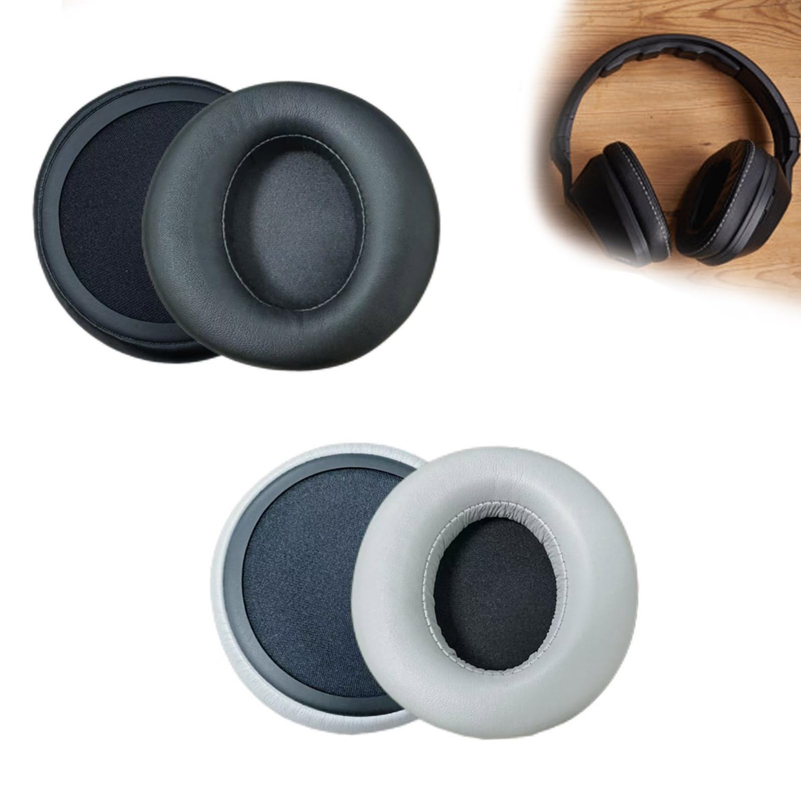 50 Copri Cuffie Monouso In Tessuto Non Tessuto Nero | Fodere Elastiche Antipolvere Over-Ear Per Uso Igienico In Palestre E Uffici