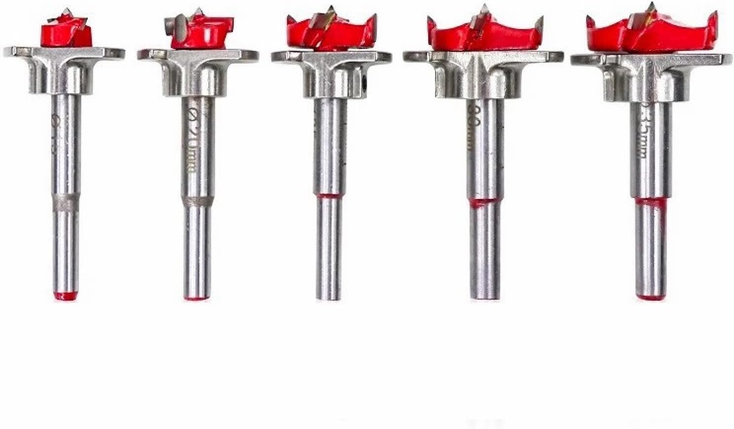 JAINGU5pcs15-35mmアジャスタブルウッドホールカッターカーバイドドリルビットセットチップドリルツールコアドリルビットボ