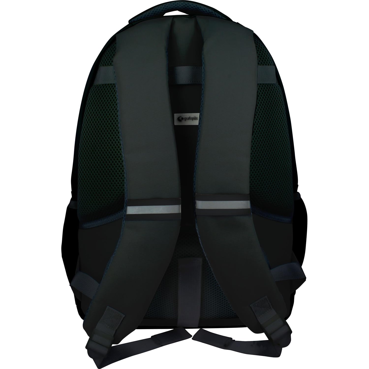 Grafoplas - Mochila Escolar 3 Compartimentos, 33x46x22,5cm, 30 Litros, Bits&Bobs Negra, Zona Acolchada para Portátil, Modelo Roomy, Ideal Vuelta al Cole