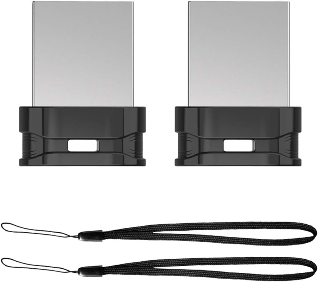 - 64GB 2 Pack USB Flash Drive K&ZZ Ultra Slim Thumb Drive USB 2.0 Memory Stick USB Drive Data Stick Expansion Disk with Black Portable Lanyard (64GB, 2 Pack Bundle)