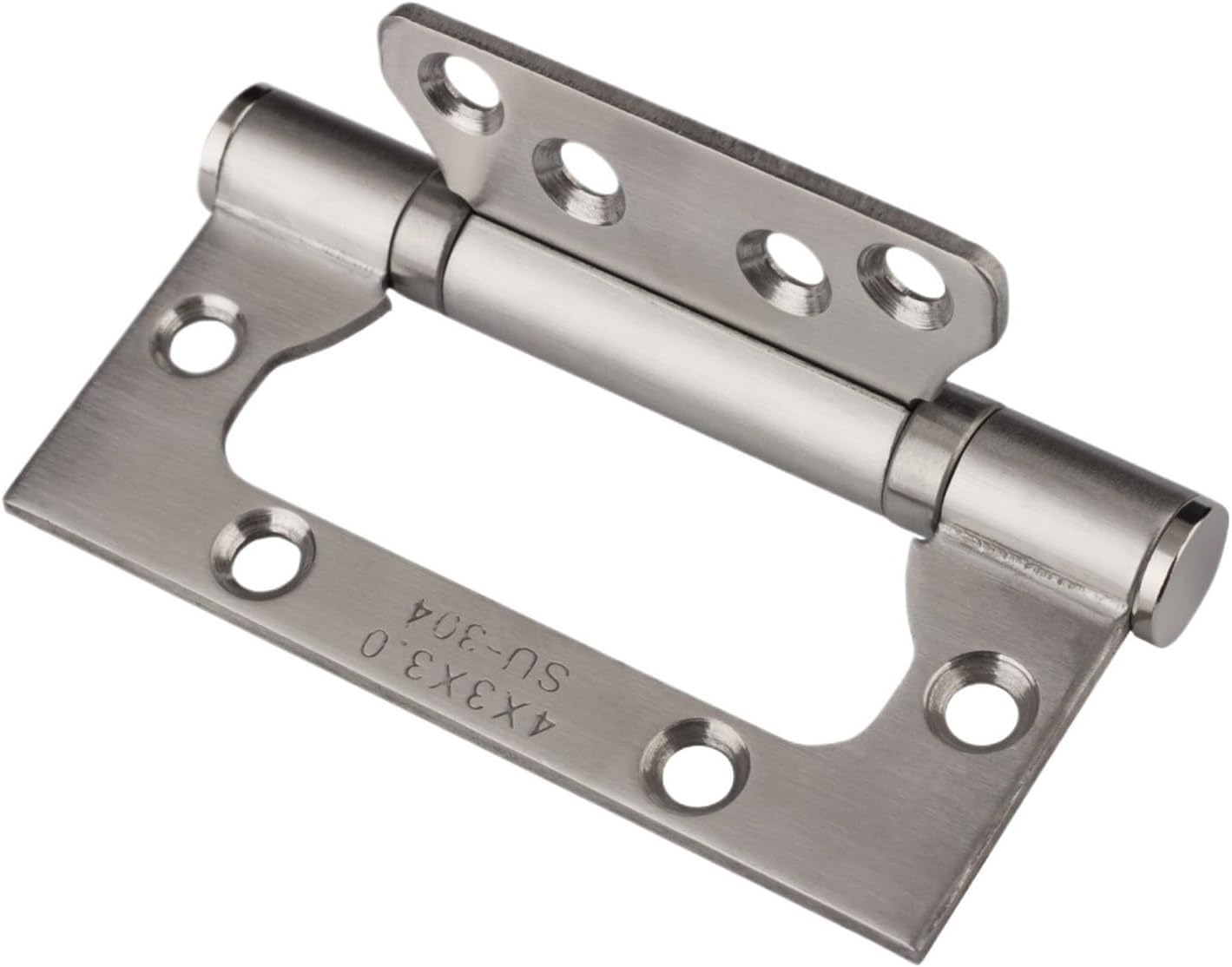 2PCS Pack Brushed Nickel and Bronze Color Stainless Steel 4" Heavy Duty House Door Hinge Open 270 Degree with Screws(Stainless - 2PCS)