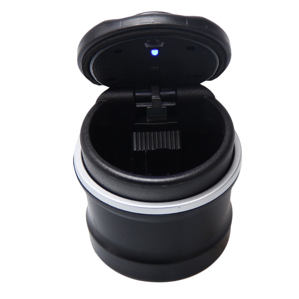 Posacenere per auto portatile con luci a LED, decorazione interna dell'auto di sicurezza notturna, sicurezza di guida comoda e pratica