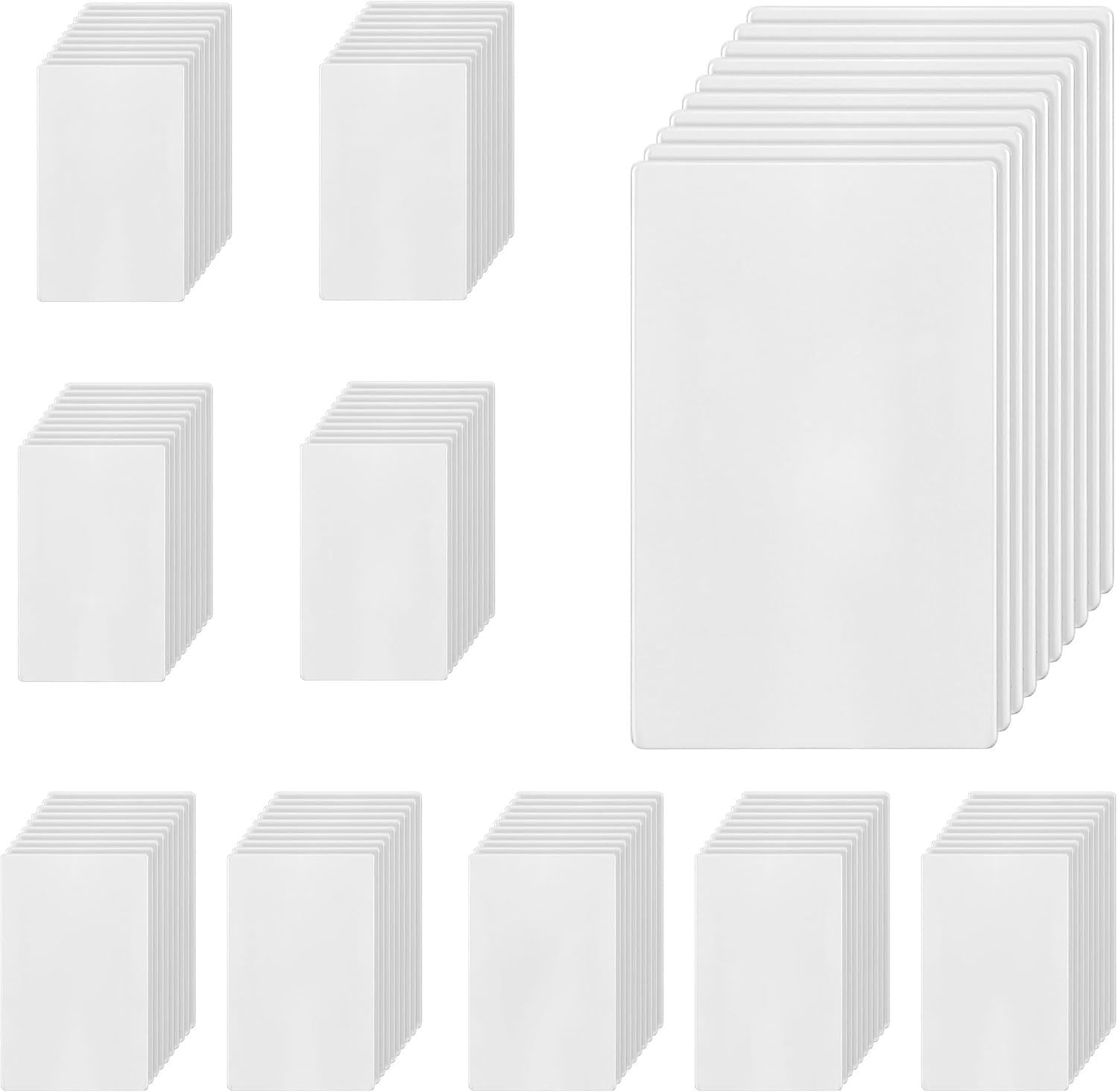 ZEFTV Screwless Blank Wall Plates 1-Gang Blank Switch Outlet Electrical Cover Plate Unbreakable Thermoplastic Faceplate for Decorative Receptacle Outlet Switch, White (100 Pack)