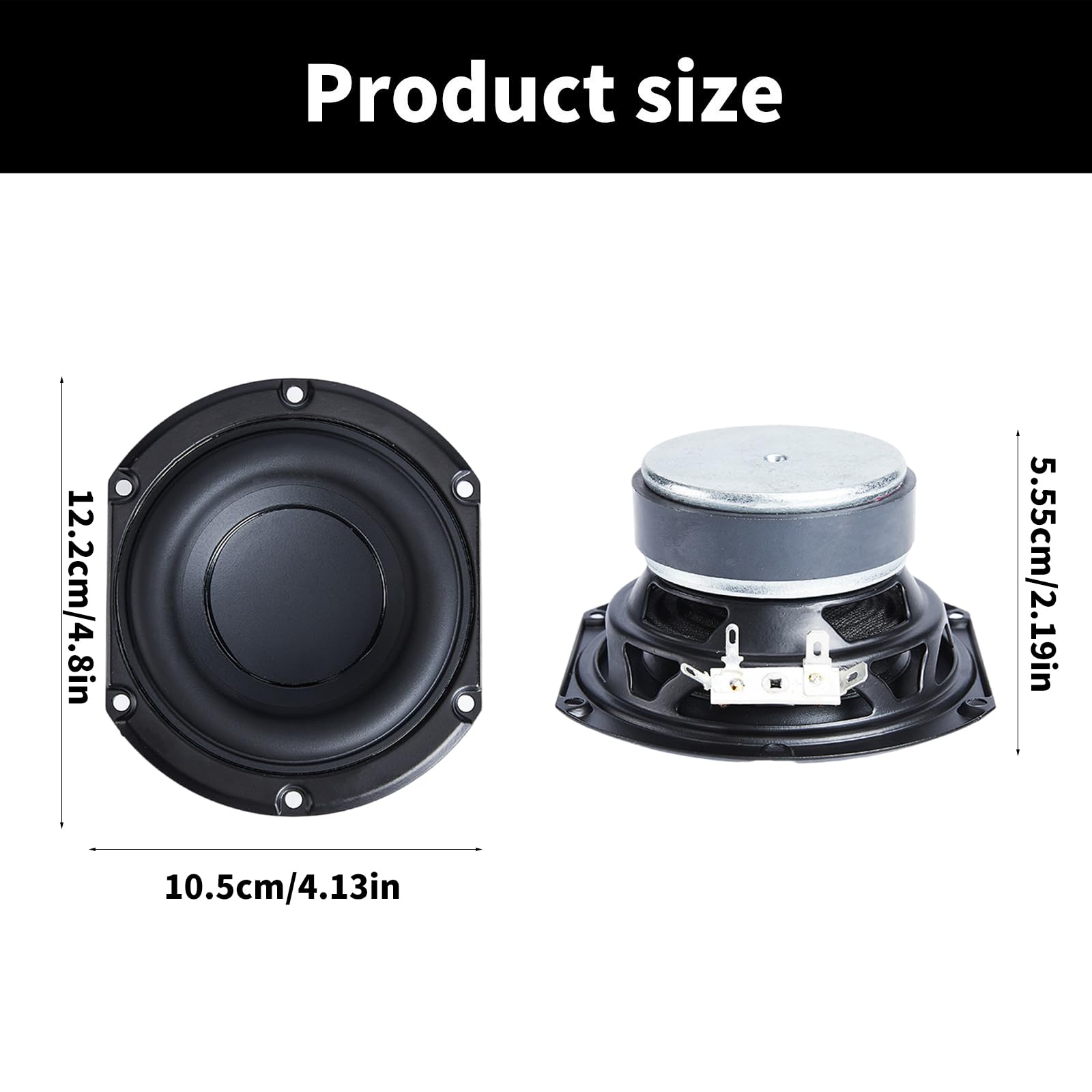 Amazon.co.jp: HENYGEN 4インチ サブウーファースピーカー 4オーム 25W