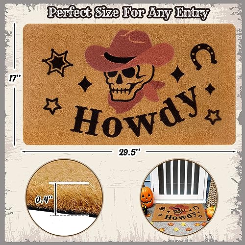 CiyvoLyeen Western Skull Welcome Doormat, 17 x 30 Inches — view 3