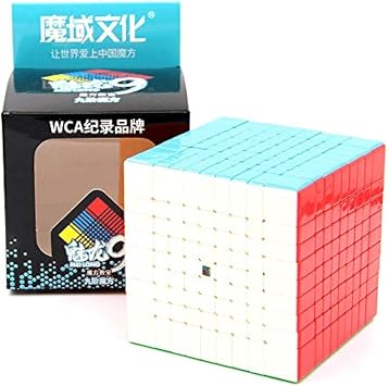 FunnyGoo MoYu Cubing Classroom Mofang jiaoshi Meilong 9 9x9 Nine Layers Magic Puzzles Cube MFJS 9x9x9 cube with stand Multicolour Stickerless