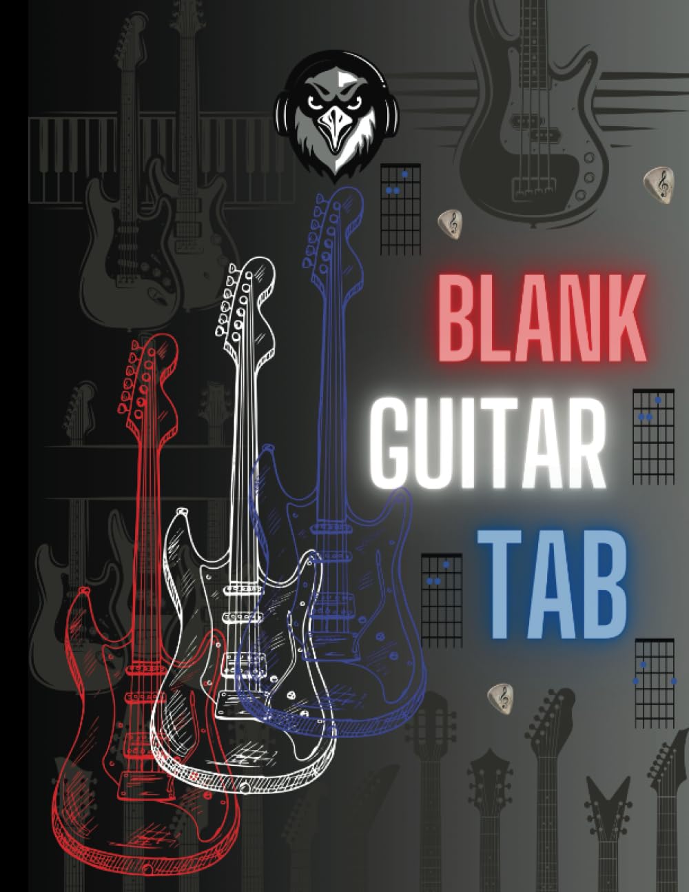 Cahier de tablature guitare 8.5x11 pour composer vos propres musiques