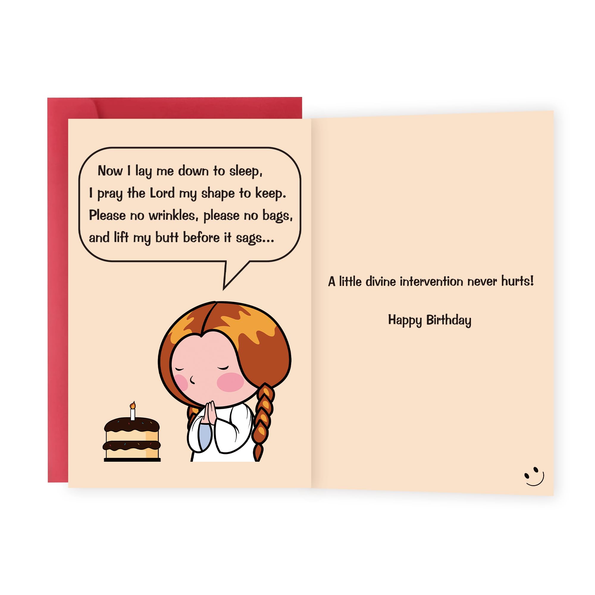 FSSDAS Funny Birthday Card for Women, Happy Birthday Gifts for Sister Mom Niece, Cute Bday Greeting Card for Girl Friend Bestie, A little Divine