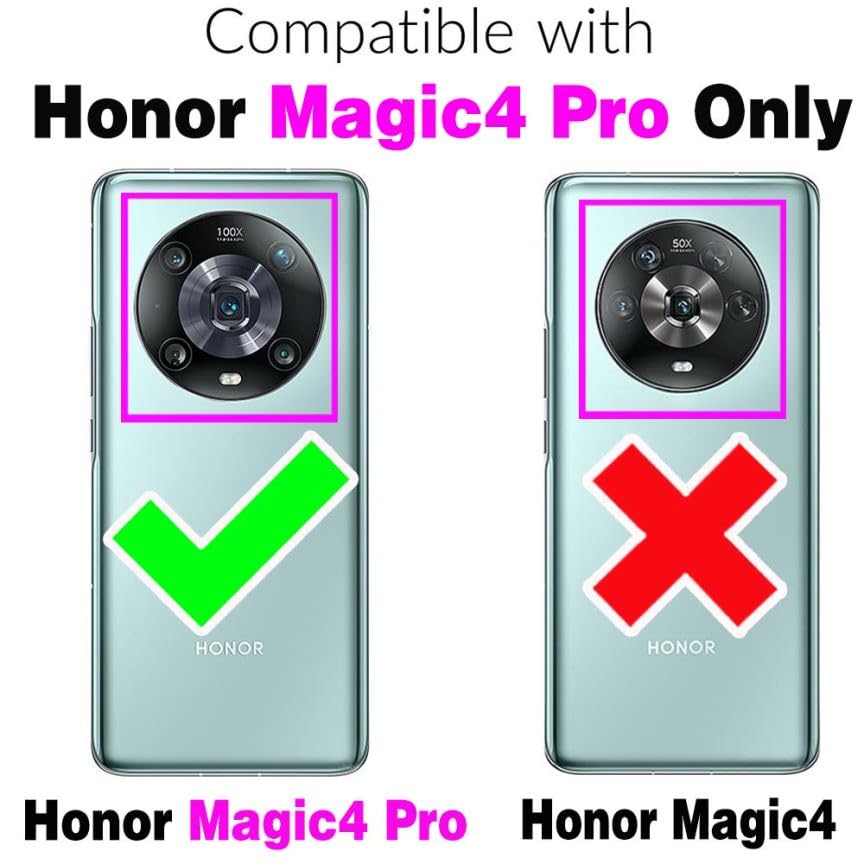 Asuwish Phone Case for Huawei Honor Magic 4 Pro 5G Wallet Cover with Tempered Glass Screen Protector and Flip Zipper Credit Card Holder Cell Accessories Hawaii Magic4 Pro Magic4Pro Women Men Black - Image 2