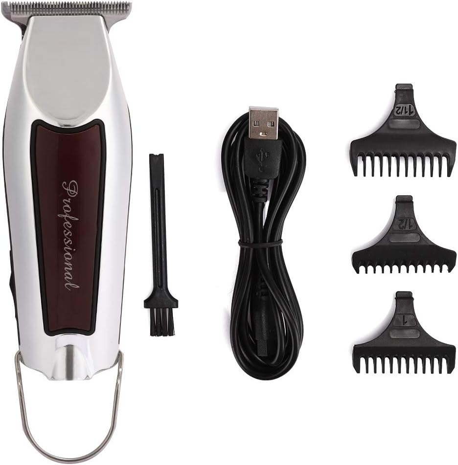 Tondeuse voor mannen, oplaadbare USB-professionele elektrische tondeuse, haarmodellering, carving-scheerapparaat, haartrimmer, scheermachine met 0,5-1,5 mm geleidekam voor kinderen, volwassenen (USB)