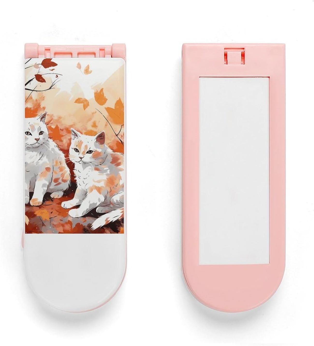 Portable Phone Holder with Selfie Light Cats Sitting Together Rechargeable Fill Light 3 Light Modes for Touch-up Selfie Vlog