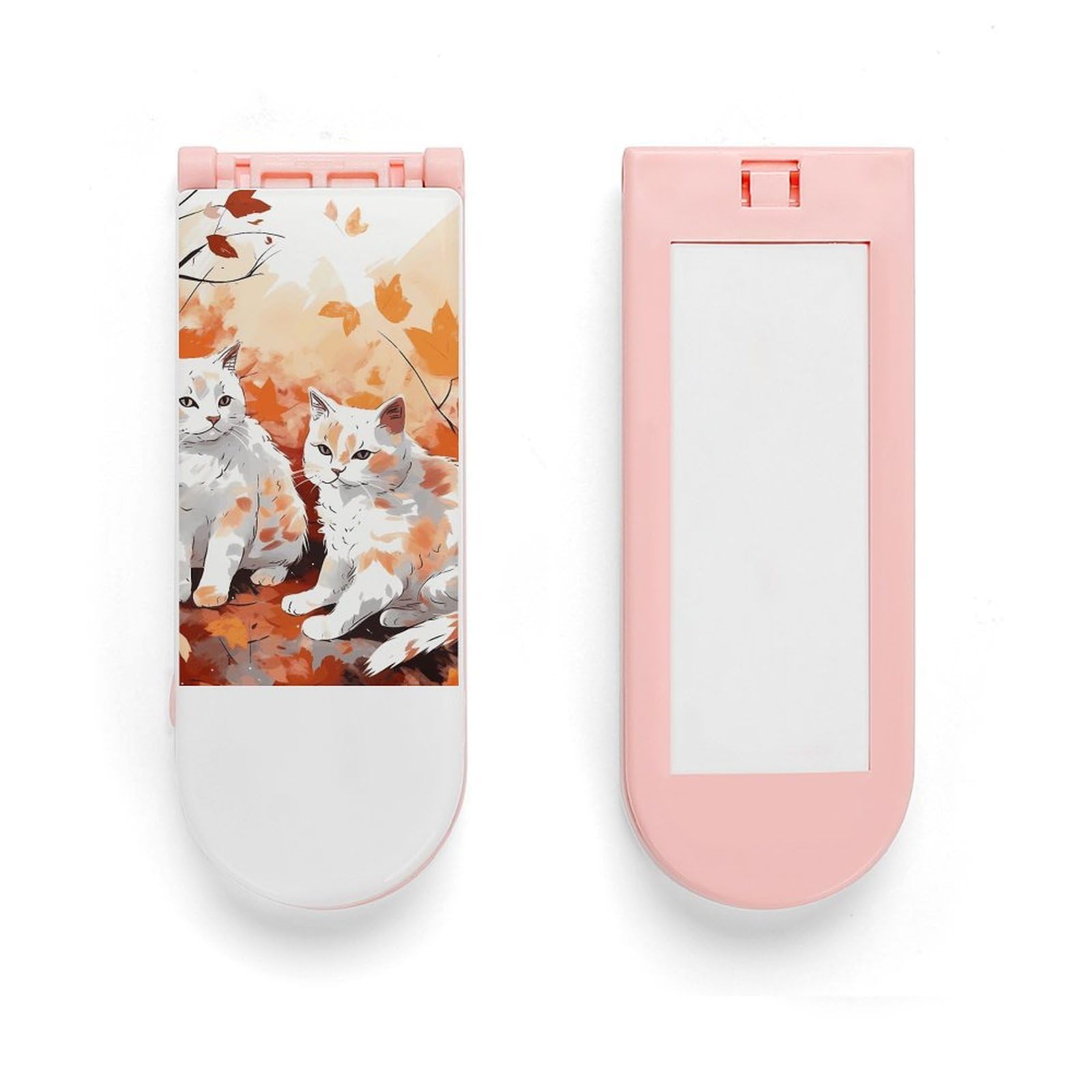 Chats assis ensemble sur support téléphone rechargeable avec lumière selfie - 8