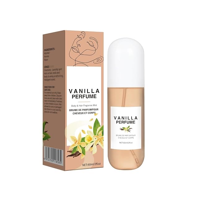 Vanilla Hair and Body Spray Long Lasting Fragrance Mist for Skin Travel Size Perfume Spray Charming Christmas Gifts