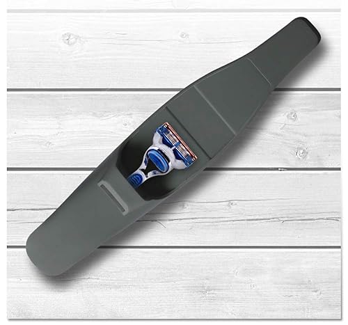 Miniatura 6 de Paquete de 2 fundas de silicona para maquinilla de afeitar, protector de bolsa suave portátil, funda de transporte impermeable de viaje (azul + gris)