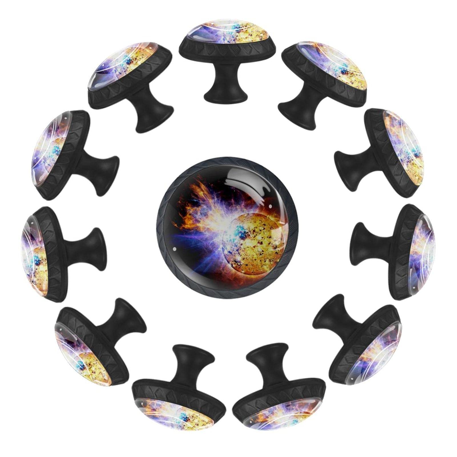 Bouton de tiroir rond motif solaire pour relooker une commode de chambre