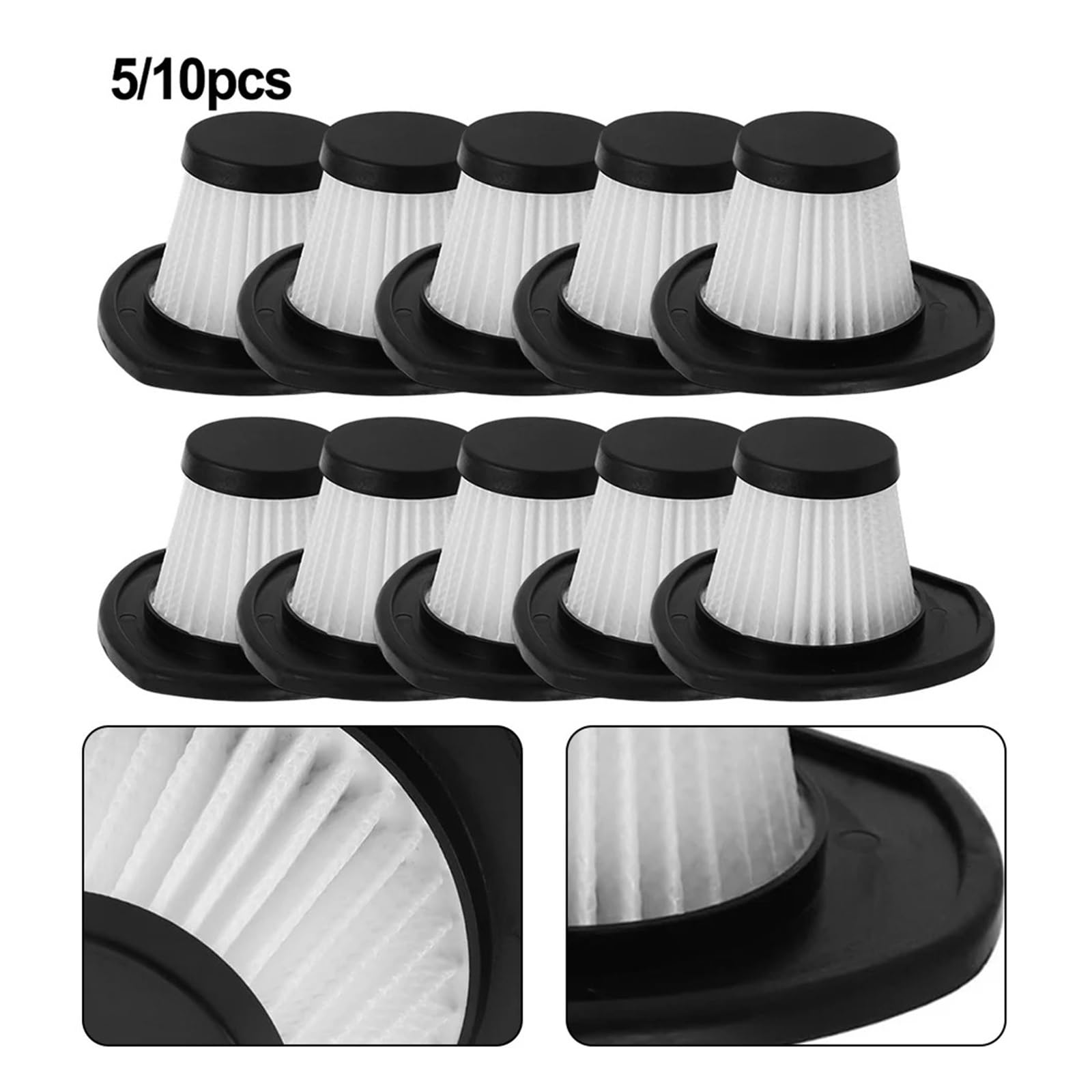 Filtros De 5/10 Uds., Compatibles Con Zerodeko | Compatible con piezas de aspiradora Zerodeko, filtros de aspiradora de coche(10pcs)