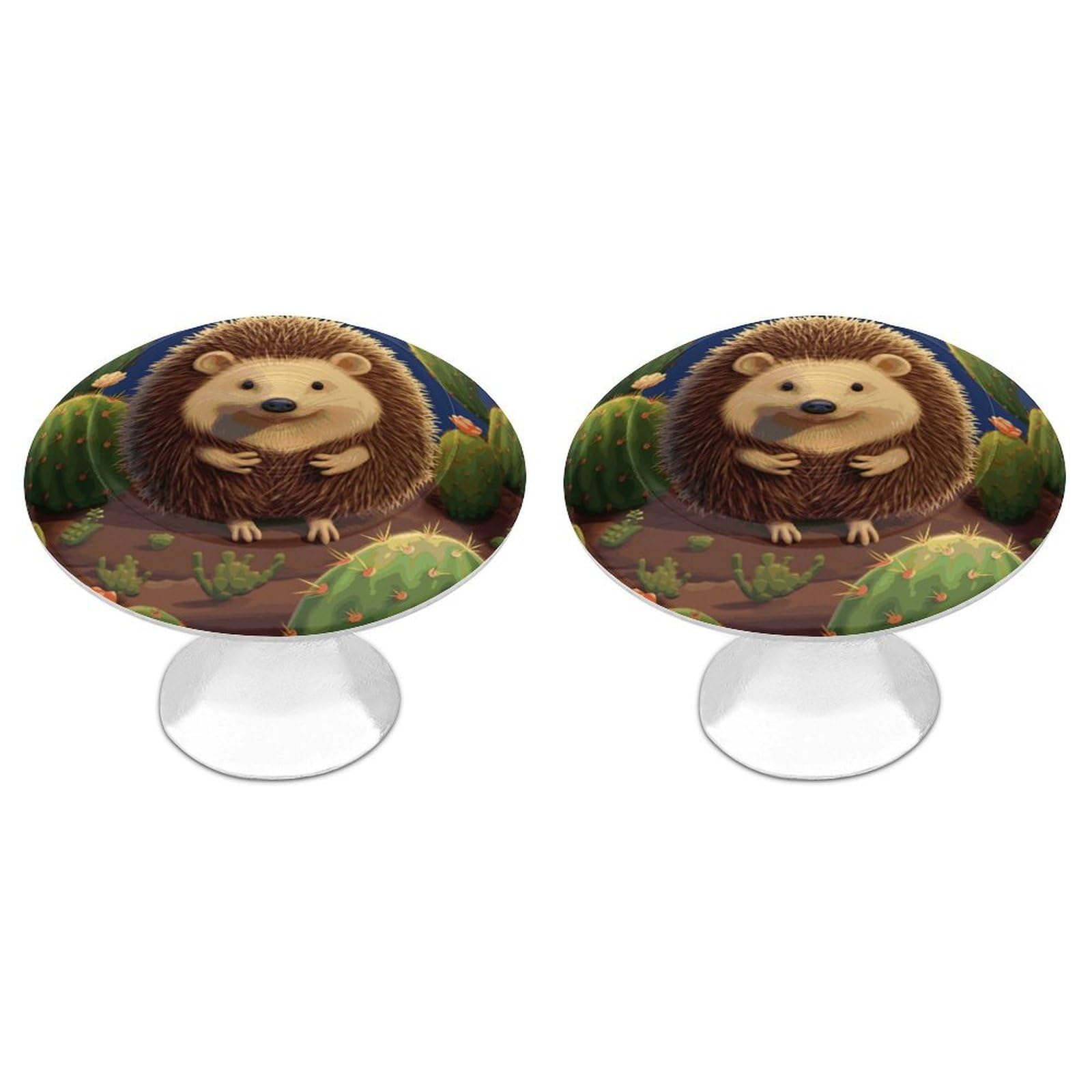 Btcowzrv Style Hedgehog Cactus 2 Pack Cabinet Knobs Drawer Pulls