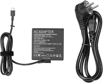 140W USB Type C Charger Compatible with Asus ROG Flow Z13 X13 Gaming Laptop ROG Bulwark Dock (2025) DG300 Power Supply A24-140P2A ADP-140HB B ADP-140EB B Power Supply