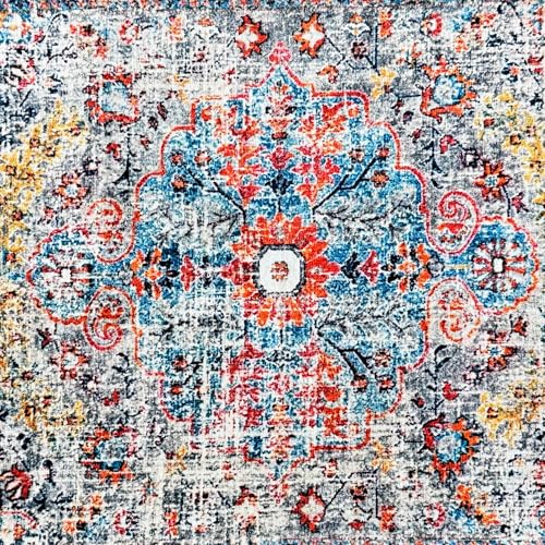 Image of Urban Space Digital Printed Premium Chenille Floor Carpet Mat for Bedroom, Living Room, Super Soft Rug with Anti-Skid Backing, Modern Distressed Design (2ft x 3ft, CR005)