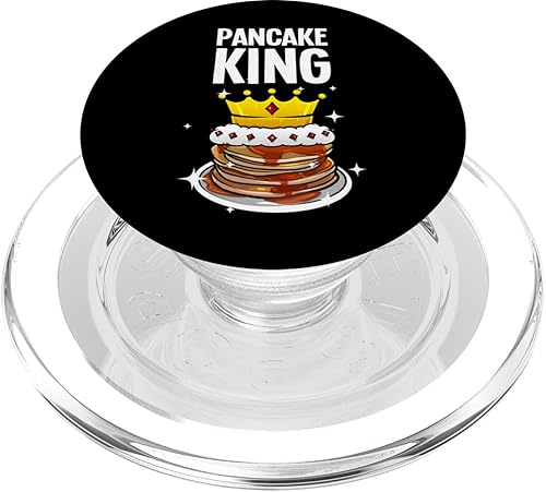 Miniatura 7 de Funny Pancake King Design for Pancake Lover Men Dad Boys PopSockets PopWallet for MagSafe