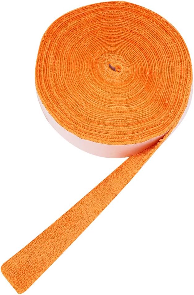 【𝐁𝐥𝐚𝐜𝐤 𝐅𝐫𝐢𝐝𝐚𝒚】 White/Orange/Black 10M Racket Grip Tape, Anti-Skid Badminton Racquet Towel Grip, 32.81ft x 1.18inch for Badminton Rackets Tennis Rackets Outdoor Sport Tool(Orange) image 9 of 9 B08G56JQF1